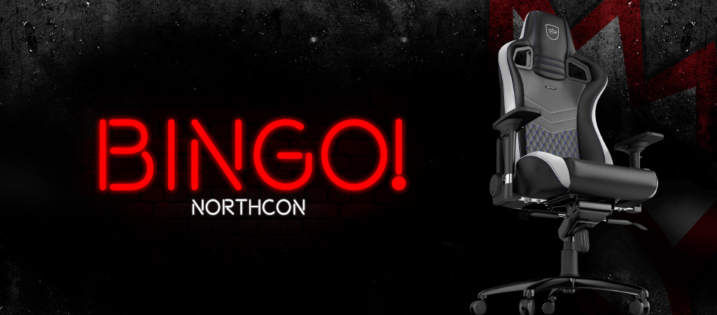 Bingo-Grafik und Gaming-Stuhl von noblechairs