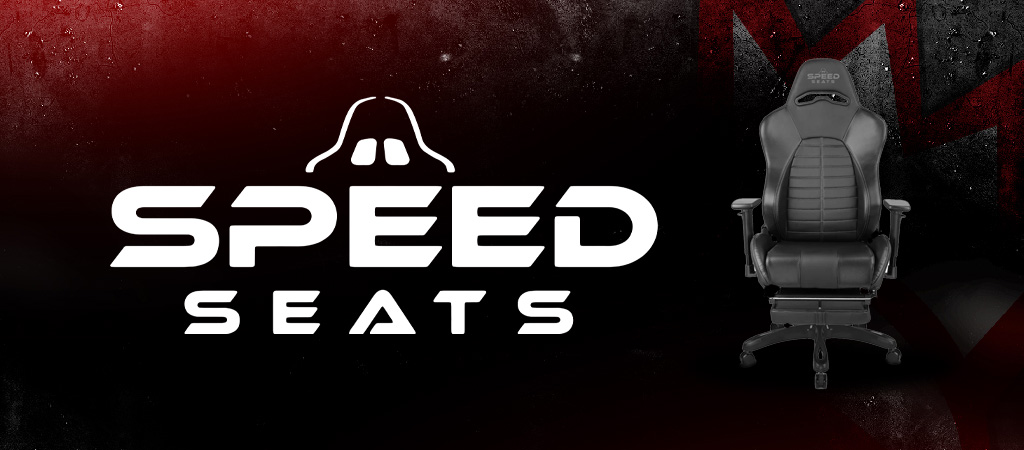 Logo und Gamingstuhl von Speedseats