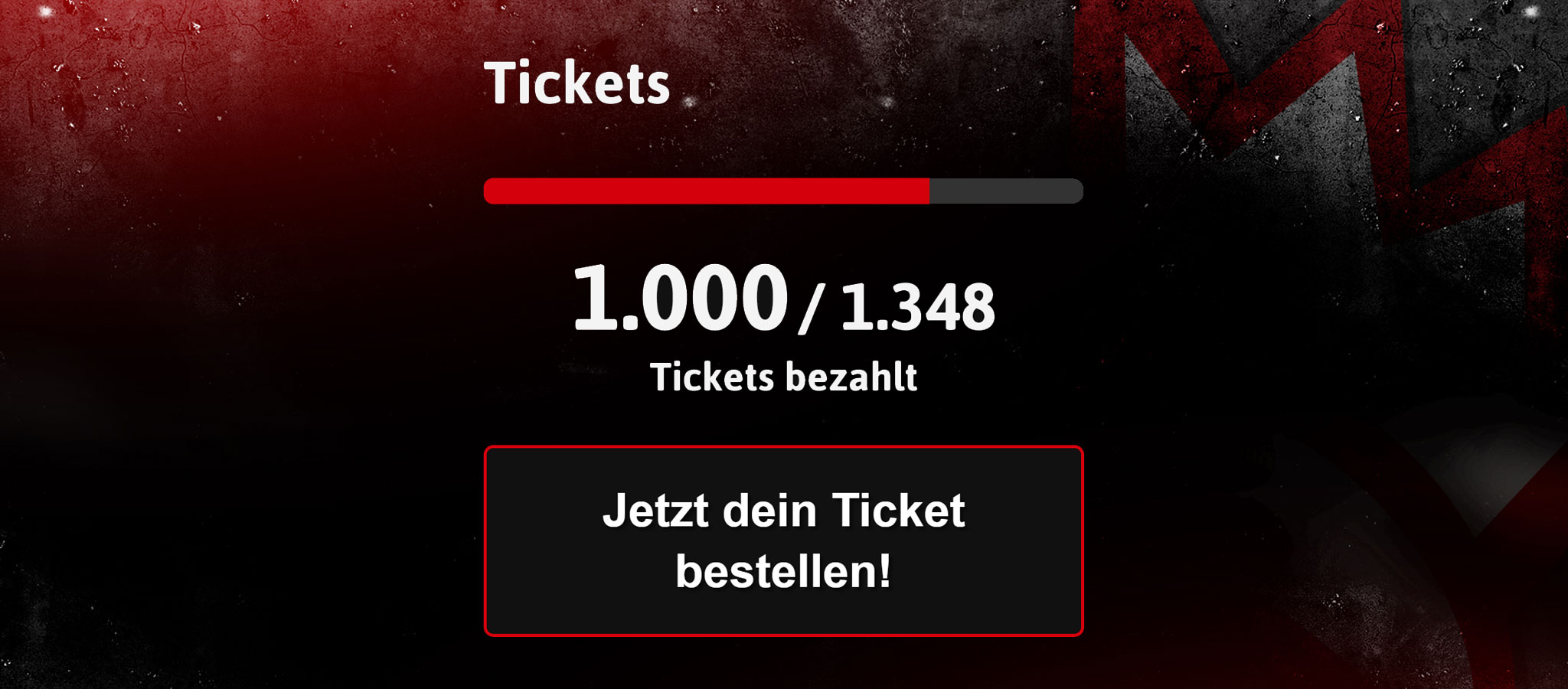 1.000 Tickets verkauft